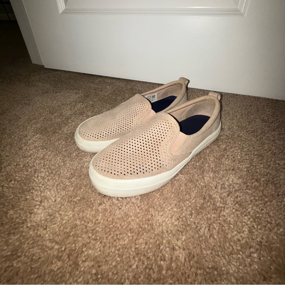 Blush Pink Sperry Loafers- Suede